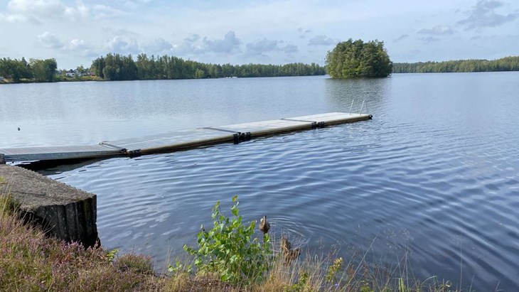 Skanlux vill rusta upp badplatsen i området och även hålla den tillgänglig för allmänheten. Foto: Carina Nilsson