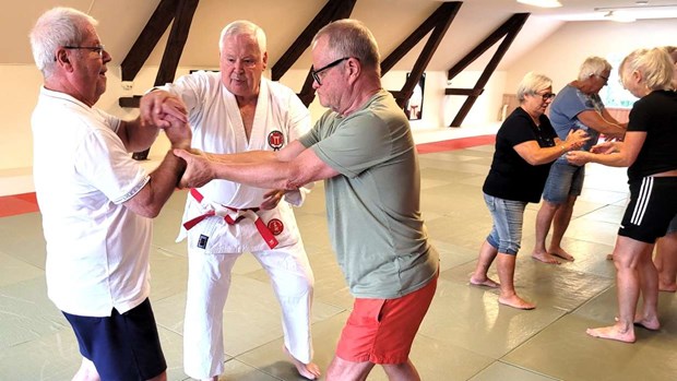 Jiujitsuklubben lär 65-plussare att undvika fallskador