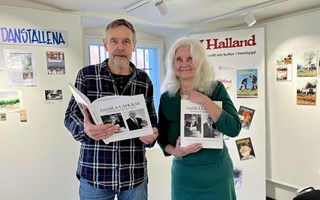 Laholms historieskrivare i centrum för Gamla Laholm