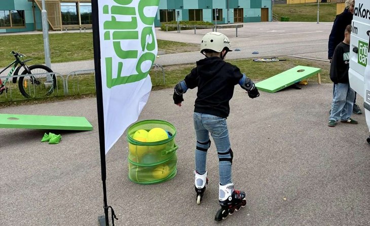 Fritidsbanken kom och aktiverade många. Foto: Annette Bolmgren