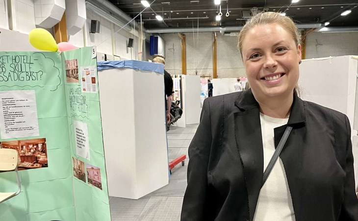 Mässgeneral Jonna Netterström var glad över elevernas engagemang. Foto: Johan Jönsson