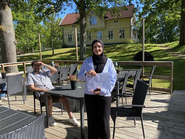 I Home Made Yalanji UF lagade Timaa Hosaen yalanji, en traditionell och vegetarisk mellanösternrätt med ris, grönsaker och kryddor. Foto: Carina Nilsson