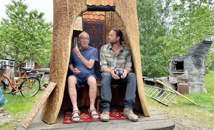 Anders och Samuel hoppas att bibiloteket får besökare och att folk sätter sig ner en stund. Foto: Johan Jönsson