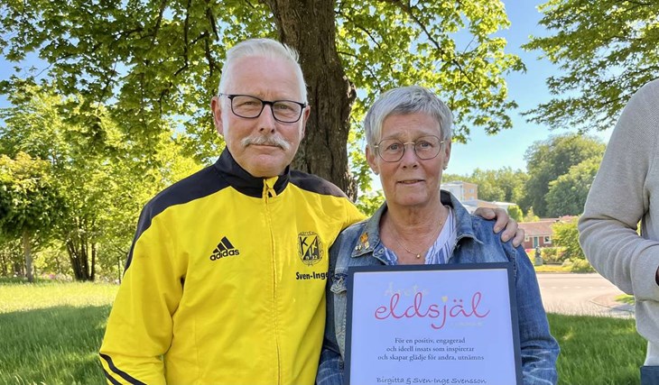 Mr och Mrs KIK: Sven-Inge och "Gittan" Svensson är för många likställt med Knäreds IK. Foto: Joha Jönsson