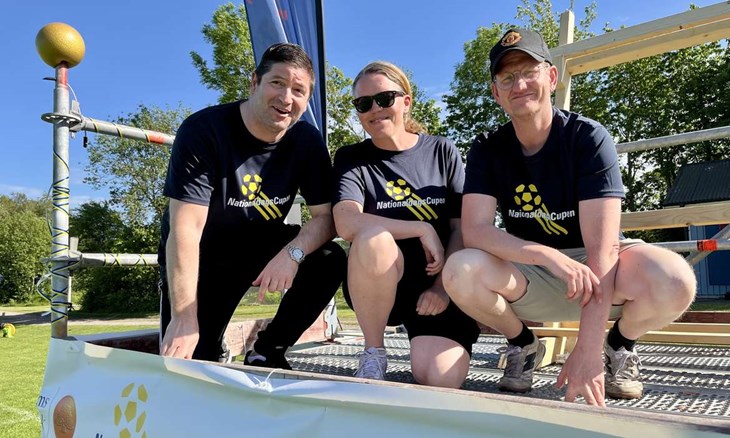 Cupgeneralerna Miki Matic, Therese Johansson och Mattias Johansson var nöjda med dagen. Foto: Johan Jönsson
