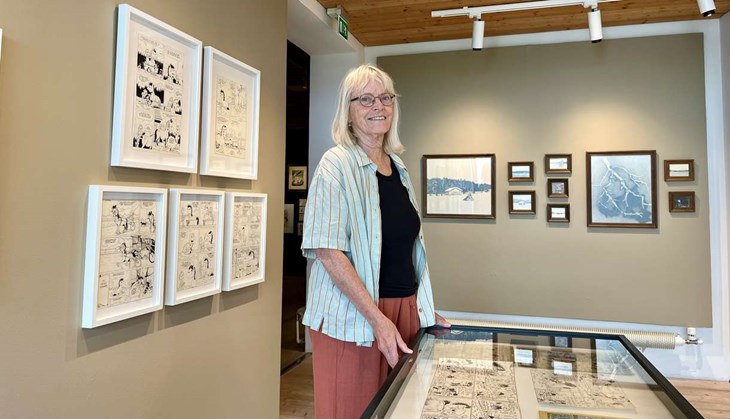 Lena Furberg ställer ut på Teckningsmuseet i Laholm. Foto: Johan Jönsson