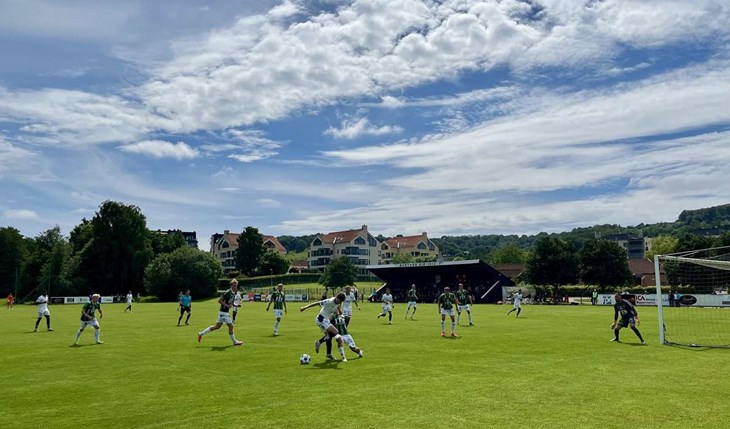 GAIS mot Halmstads BK på Örebäcksvallen i Båstad. Träningsmatchen slutade 1-1. Foto: Johan Jönsson