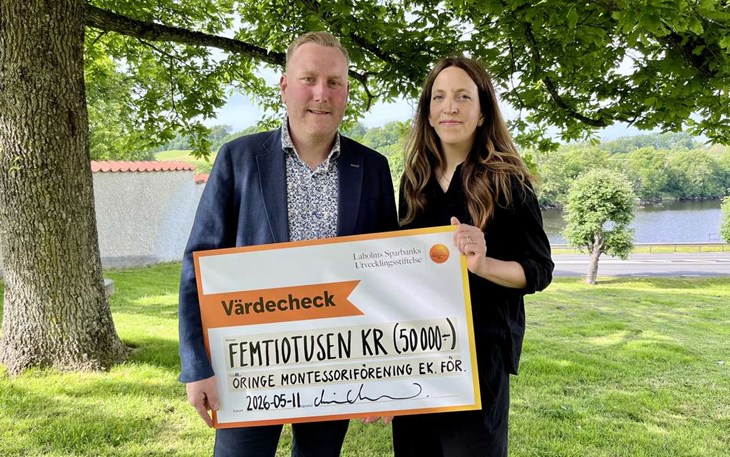 Jonatan Strömberg och Emma Karlberg från Öringe montessoriförening. Foto: Johan Jönsson