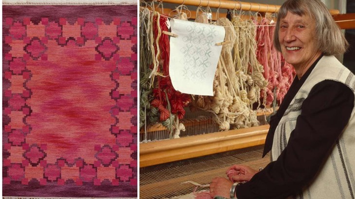 Mattor, värda tiotusentals kronor, av textilkonstnären Judith Johansson såldes för 20 kronor styck på äldreboendets loppis. Foto: Ingvar Jönsson