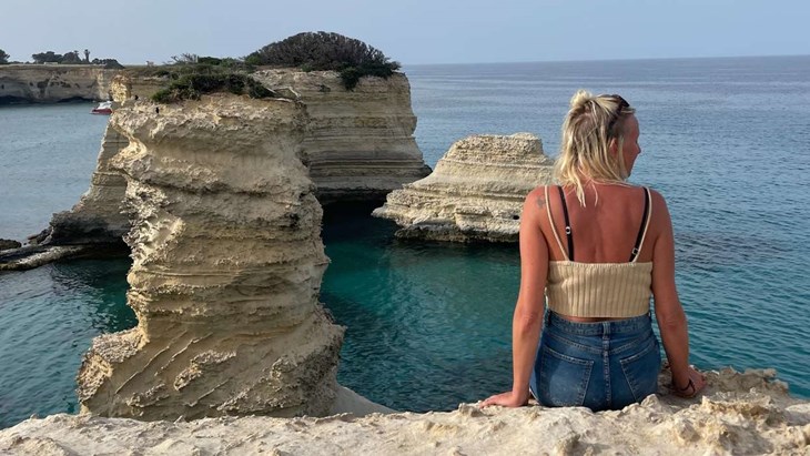 Laholmsbukten på somrarna, Medelhavet eller Atlanten på vintern. Foto: Privat