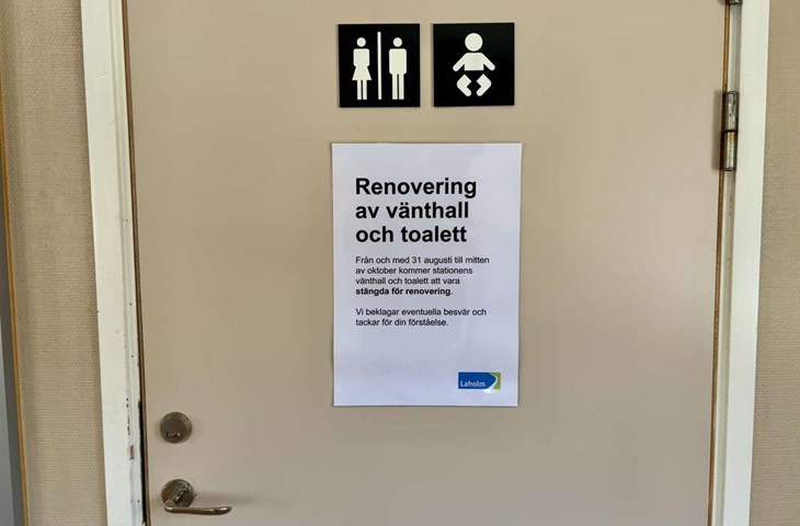 Laholms kommun beklagar för eventuella besvär renoveringen medför. Foto: Johan Jönsson