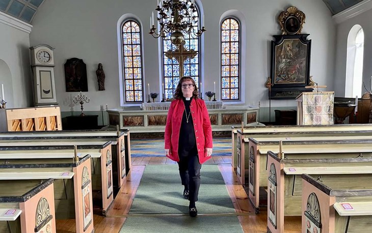 Anette Silfwerapel i Hasslövs kyrka. Foto: Johan Jönsson