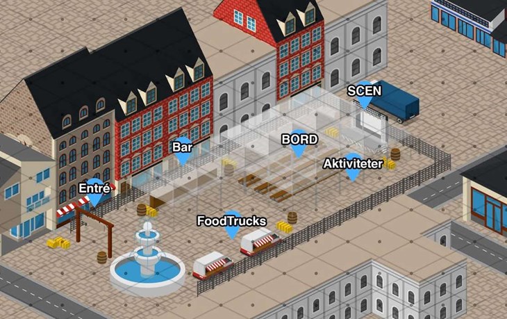 Scenområdet på Hästtorget. Foto: Svenska Arrangörsgruppen