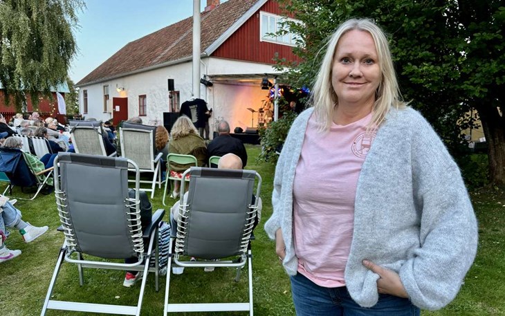 Ordföranden Johanna Lundqvist Björn var helnöjd efter spelningen. Foto: Johan Jönsson