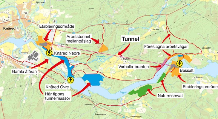 MittLagan-projektet omfattar ett stort område mellan Bassalt och Knäred.
