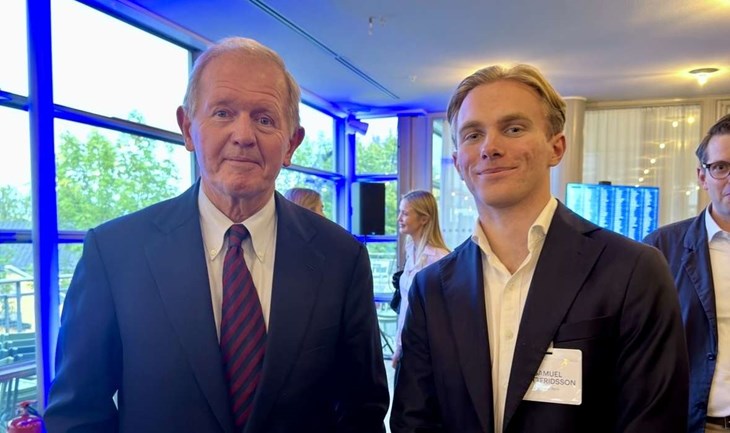 Samuel med Marcus Wallenberg. Foto: Privat