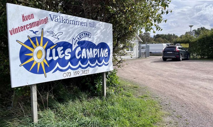 Olles camping har mest säsongsgäster. Totalt finns det 80 platser. Foto: Johan Jönsson