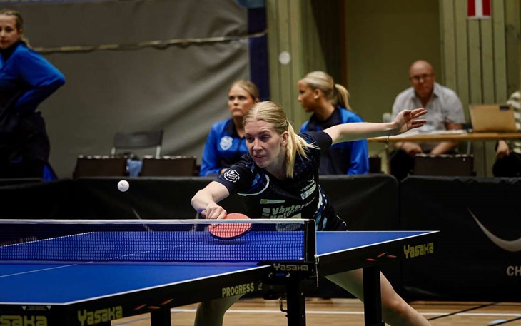 Elin Ljungsberg in action vid bordet under förra säsongen. Foto: Jens Oredsson/Arkiv