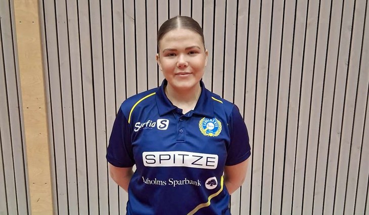 Wilma Thorén kommer spela med Laholms BTK Serves herrlag i division 3 när hon har möjlighet. Foto: Ulf Thorén