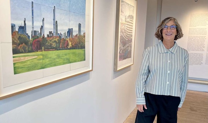 Amy Simon ställer ut på Teckningsmuseet i Laholm. Foto: Johan Jönsson