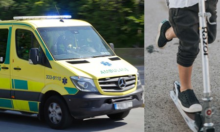 Pojke på elsparkcykel påkörd av bilist 
