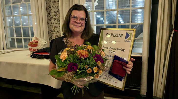 Marina Kjellsson Lundkvist som driver Blommor på Landet blev rörd till tårar. Foto: Johan Jönsson